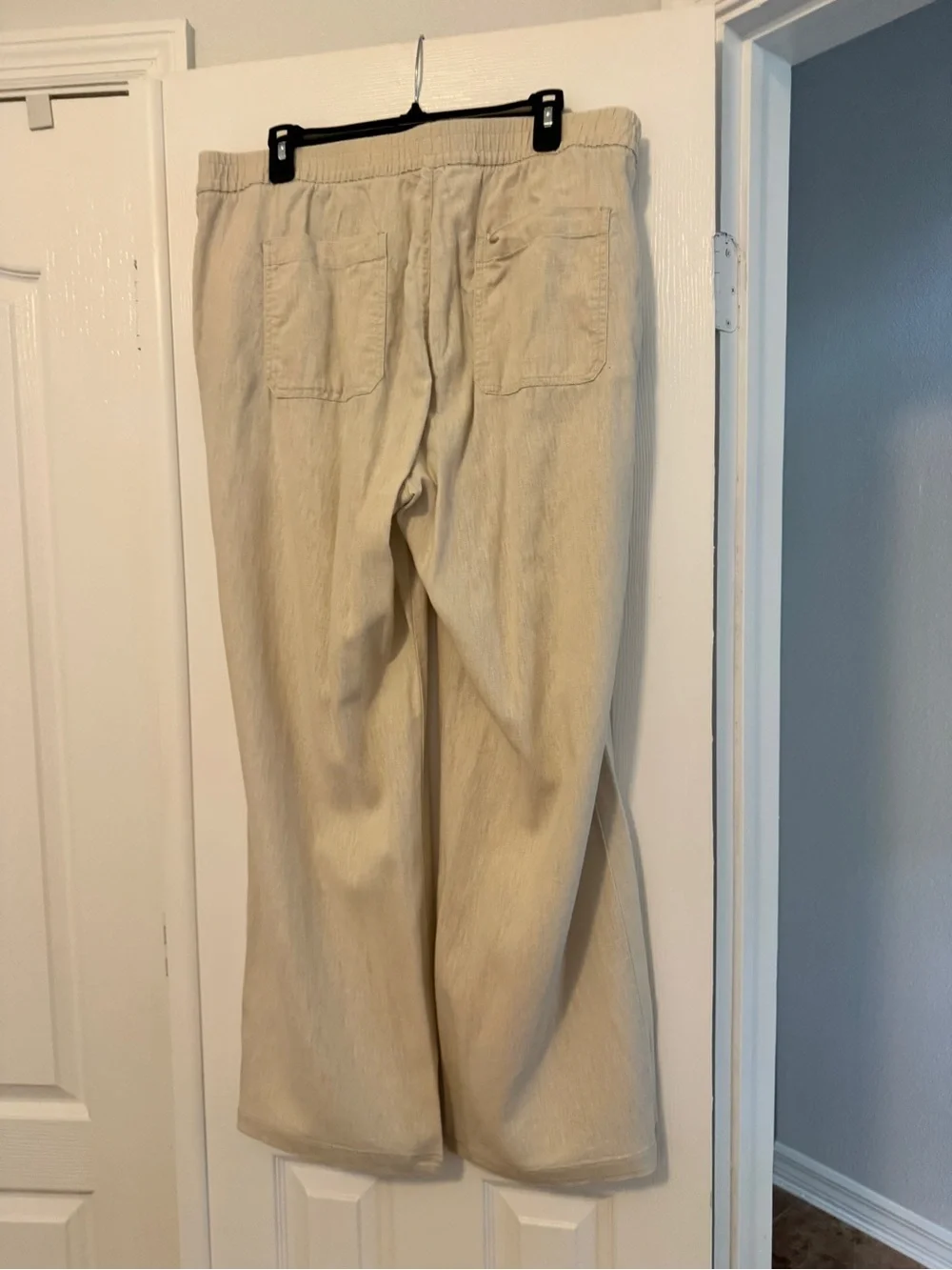 Old Navy Women's Drawstring Wide-Leg Chinos in Light Tan